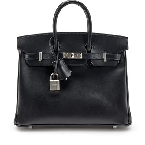 Hermès Black Tadelakt Birkin 25 QGB0MO5DKB000 .